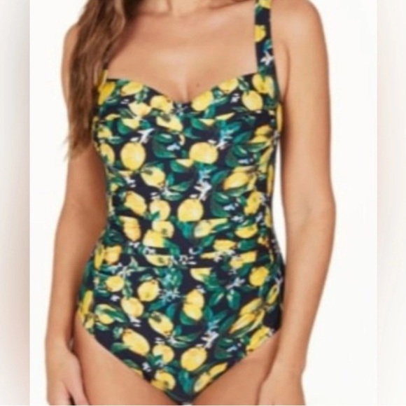 Niptuck One Piece Lemon Print Swimsuit Size 8 - Picture 9 of 9